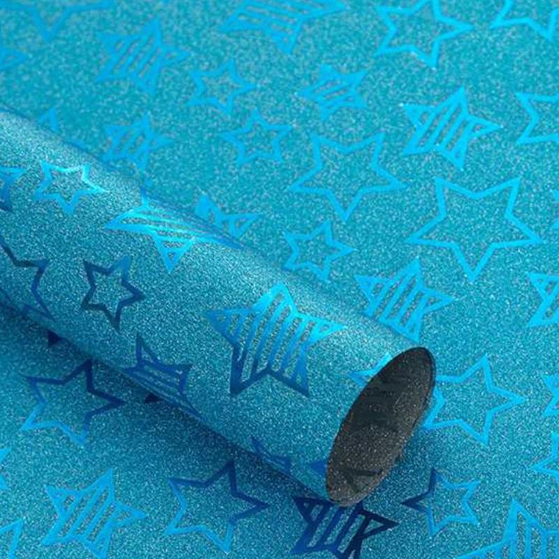 

Five-pointed Star Color Gift Wrapping Paper Valentine s Day Anniversary Birthday Gift Wrapping Paper Waterproof Book Paper синій
