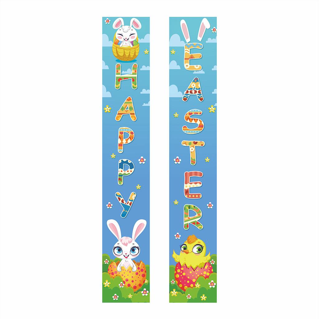 180 * 30Cm Easter Family Party Festival Atmosphere Arrangement Flag Polyester Cloth Couplet Customization