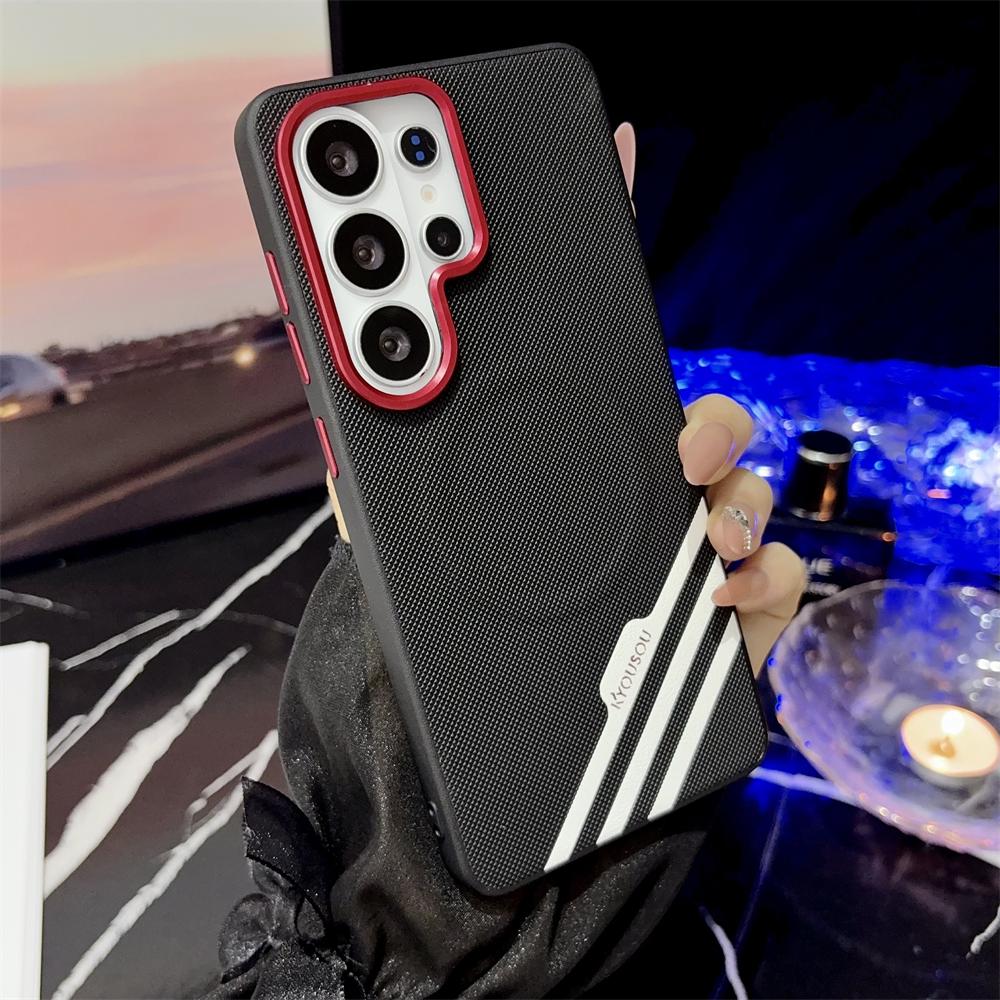 Luxury Leather Pattern For Magsafe Magnetic Phone Case For Samsung Galaxy S26 S25 Ultra Plus S25 Edge Wireless Charge Back Cover