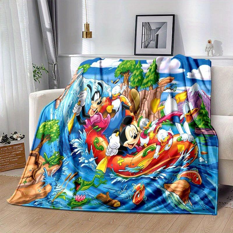 Manta de Desenho Animado do Mickey e da Minnie: Adorável, Quente e Perfeito para Decoração de Casa Sala de Estar, Viagem e Todas as Estações