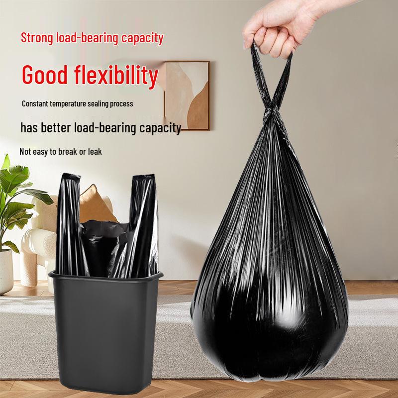 Thickened Black Disposable Garbage Bags for Kitchen, Living Room & Dormitory