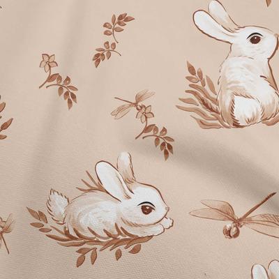 Tissu en coton flex pêche clair pour robe Kawai, tissu imprimé au mètre, 40 pouces