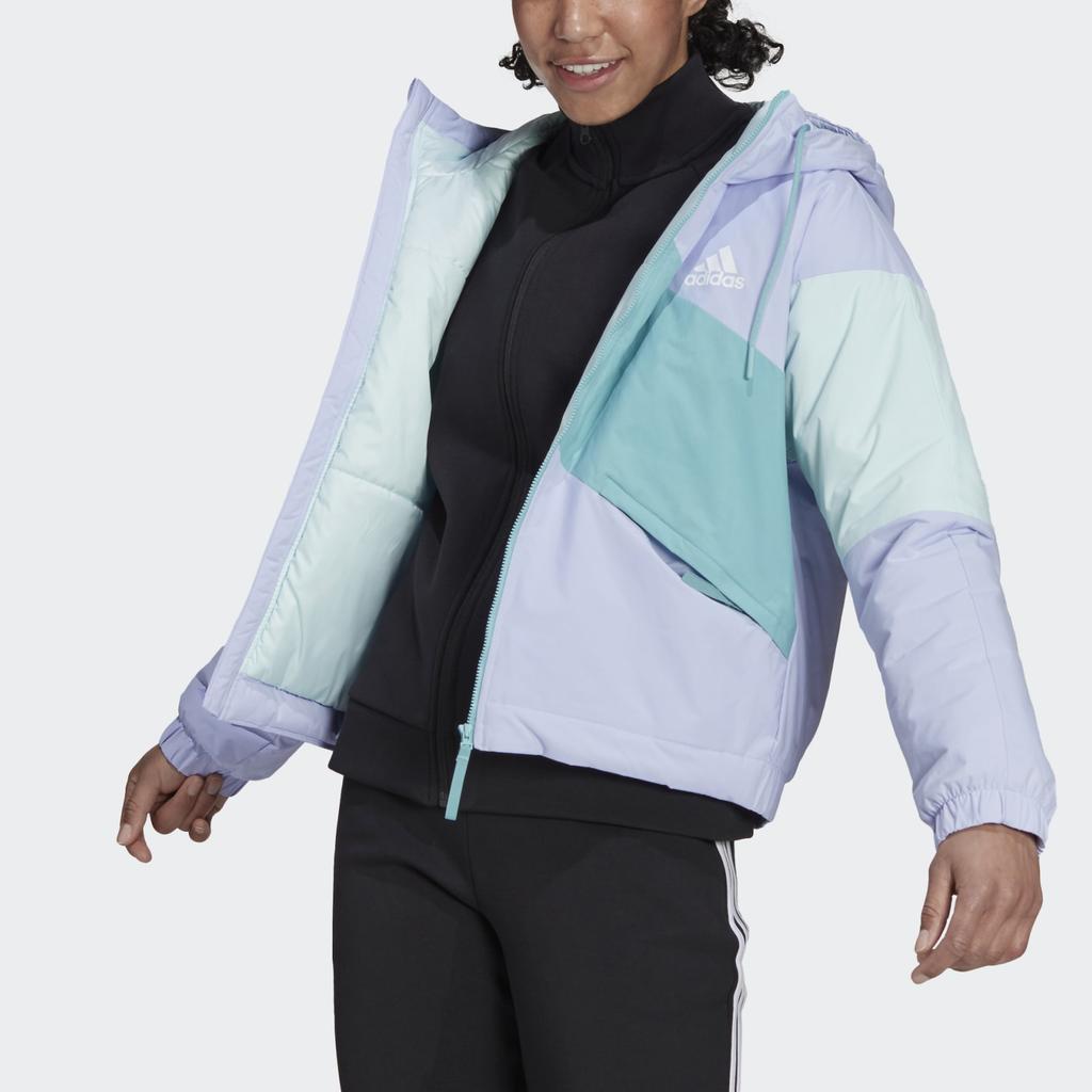 adidas Puffer Jacket Women's Light Purple Roland/Mint Green GQ2512