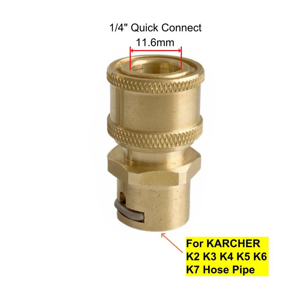 High Pressure Washer Accessories 1/4 Quick Connector Anti-Tangle Adapter Connect Hose and Water Gun for Karcher K Series