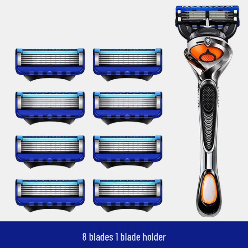 Importierter manueller 5-Klingen-Rasierer für Herren mit universellem Gillette-Kopf