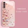 Coque de téléphone en verre trempé peinture métallique adaptée pour Samsung Galaxy S26 S25 S24 S23 S22 S20 FE/Ultra/Plus coque arrière anti-chute