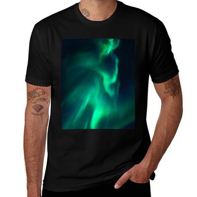 Beautiful Northern Lights Tshirt Plus Size Basic Cotton Tshirt