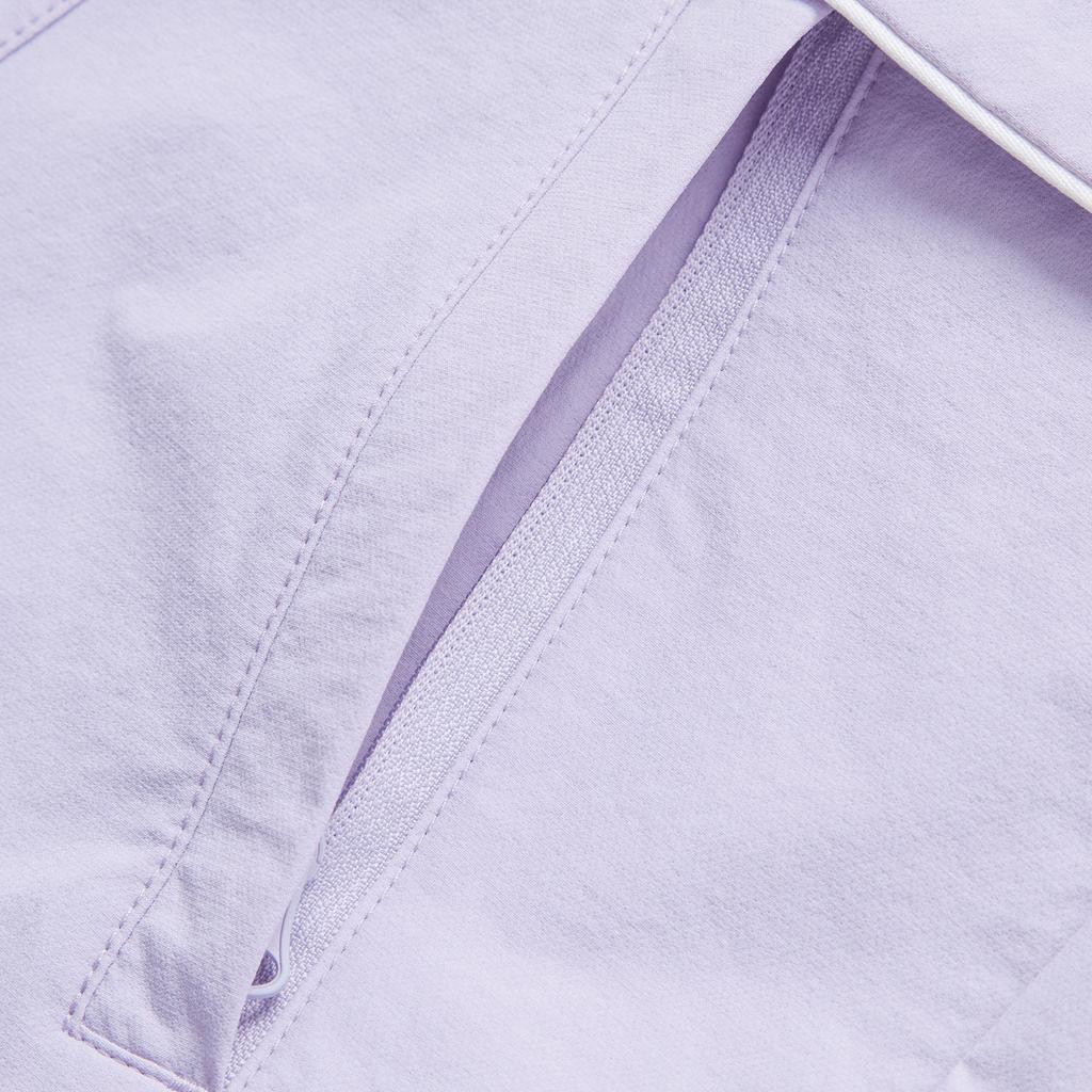 Li-Ning Lettuce Edge Water-Resistant Hooded Loose Cycling Camping Windproof Warm Outdoor Casual Short Jacket Women Jackets Sea-Salt-Purple AFDU942-3