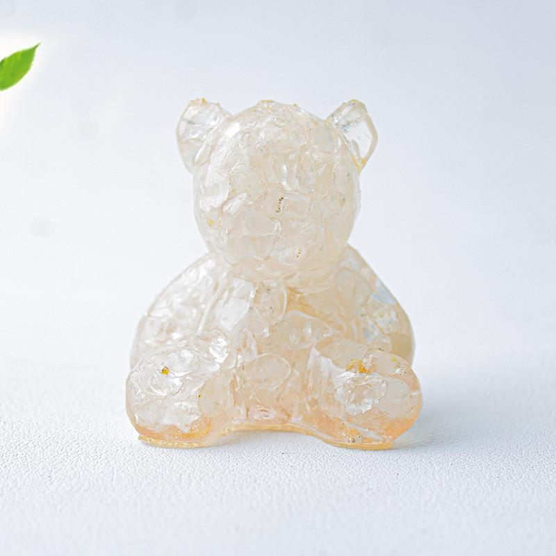 Crystal Resin Art Miniature Bear Desk Decor For Office And Home Gift Ideas