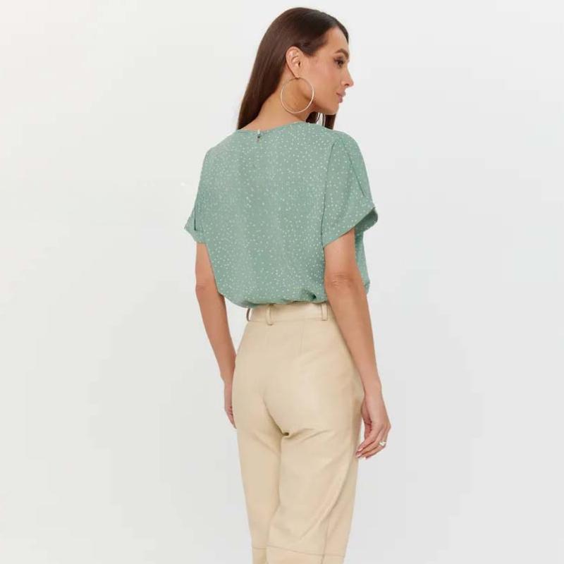 Nadměrná velikost 10XL Letní móda Dámská potištěná košile Dámská halenka Ležérní s krátkým rukávem