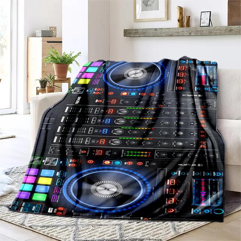 

1PC music mixtape printed blanket, all season lightweight home office outdoor nap multifunctional blanket A11 80cm x 120cm