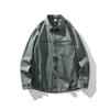 American Retro Heavy-Duty Washed Vintage Denim Work Shirt for Men, Spring and Autumn Jacket, Export Men's Casual Shirt