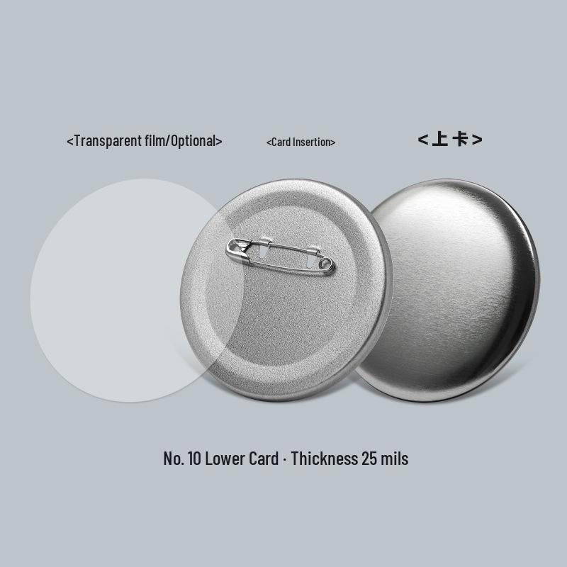 75MM Round Tinplate Badge Base (Deep/Shallow) Stamping Type Pin-Back Materials