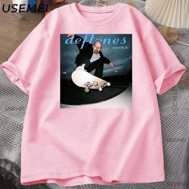 Walter White Breaking Bad Skateboarding T Shirt Unisex Funny Cotton Short Sleeve Deftones Tshirts Unisex Clothing Streetwear Clothes