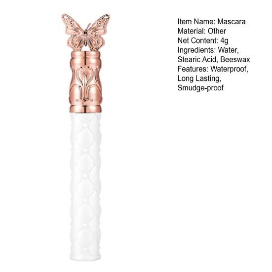 1/2Pcs 4g Women Mascara Waterproof Long Lasting Smudge-proof Fast Dry Lengthening Thickening Curling Eyelashes Cream Eye Makeup Tool