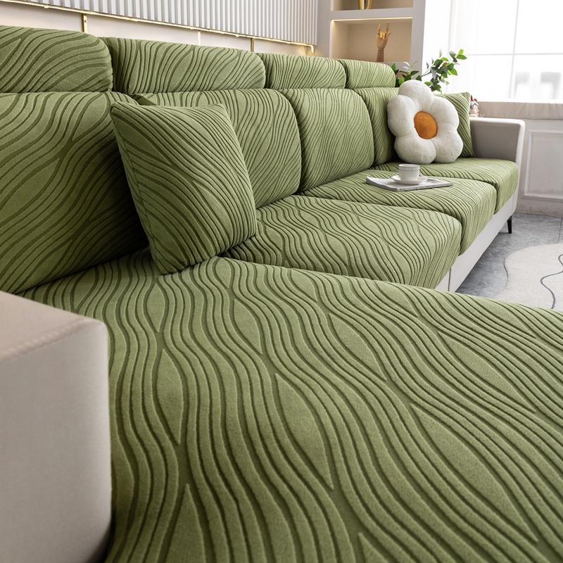Jacquard Sofa Cover, Single Cushion Cover,Anti-Slip, Elastic,Cat-Resistant, Universal Fit For Loveseat, 3-Seater, Chaise Sofa