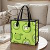 Cute Kiwi Print Canvas Tote Bag Lightweight Reusable Shopping Handbag