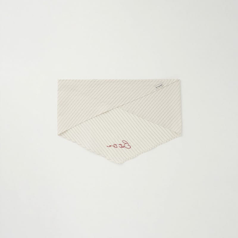 But’ton Button Logo Scarf (Ivory)