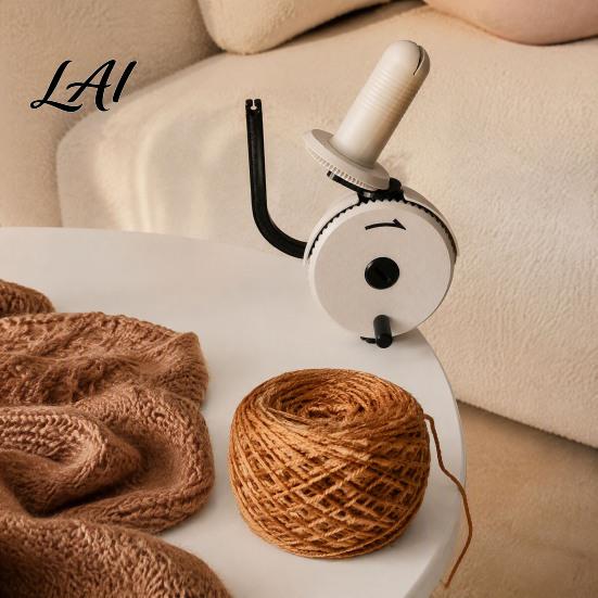 Beginners Yarn Hand-Cranked Ball Table Clamp, Winder with Holder, Manual Portable Maker Wool Spinner