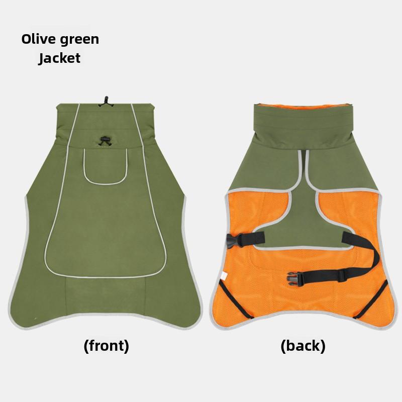 

Собака Питомец Ветровка Весна Уличная Водонепроницаемая Средняя Большая Собака Дождевик Штормовка Одежда для Питомцев на Улицу Дождевик для Питомца Аксессуар S оливковое зеленый