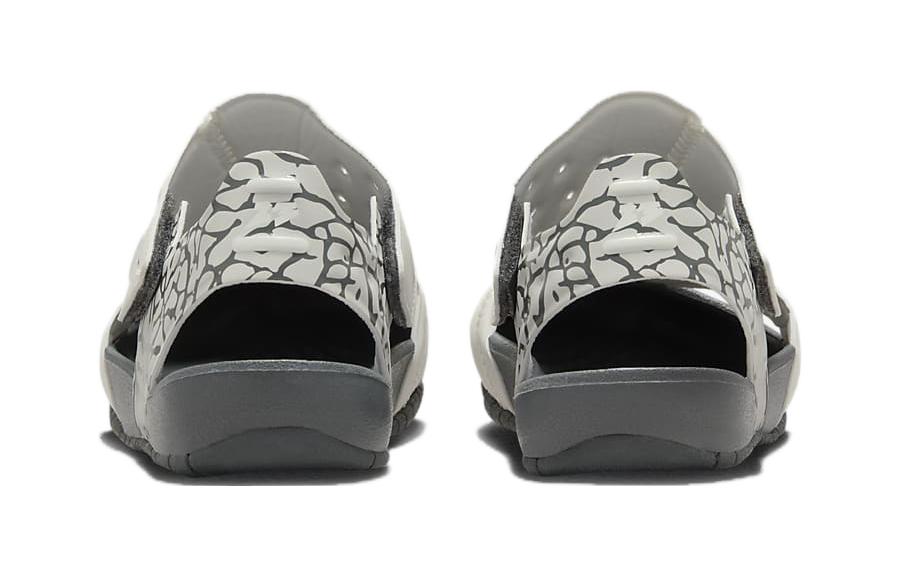Jordan Flare Slip Resistant Anti Kick Children's Sandals White Gray Children Aged 3 7 Years Old CI7849-100