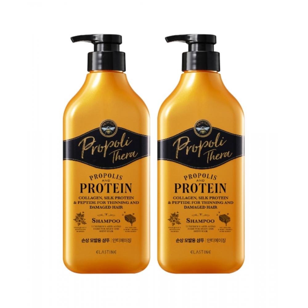Elastine Propolitera Damaged Hair Shampoo 500ml X 2 NONE