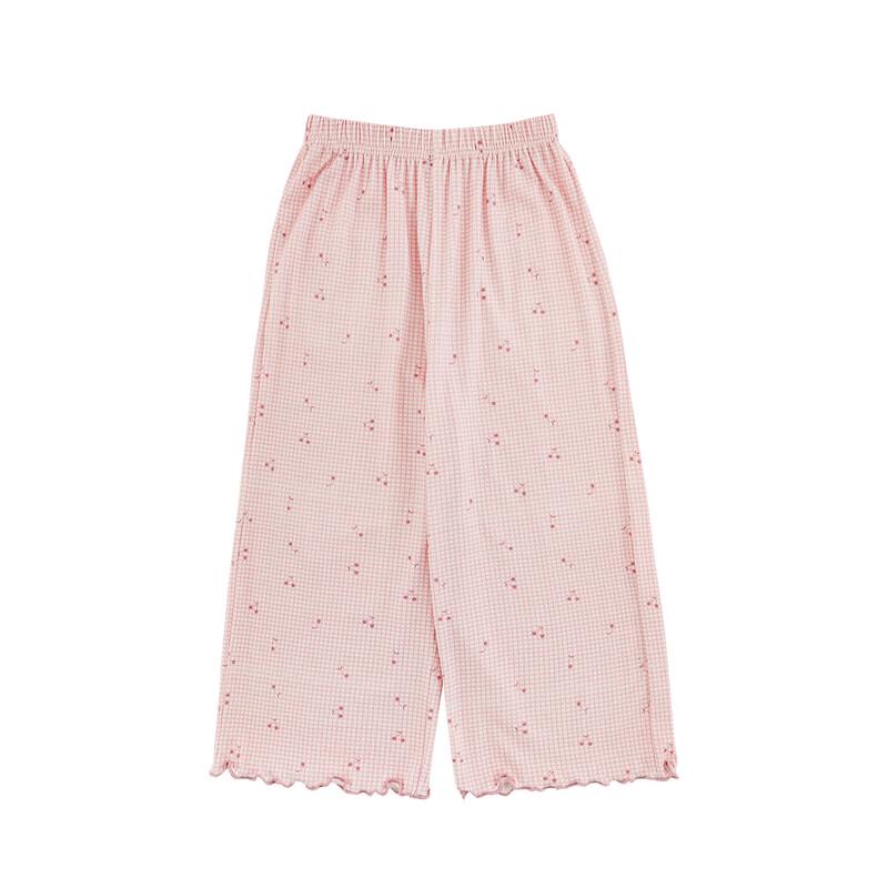 Youyou Girls  Cartoon Print Short Sleeve Pajama Set 140cm