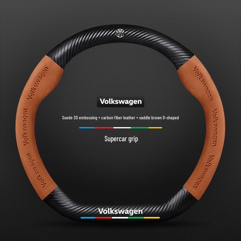 Κάλυμμα Τιμονιού Volkswagen Golf (2010-2023): Σουέτ R-Line Ανθρακονήματα για Μοντέλα 6/7/8 Pro