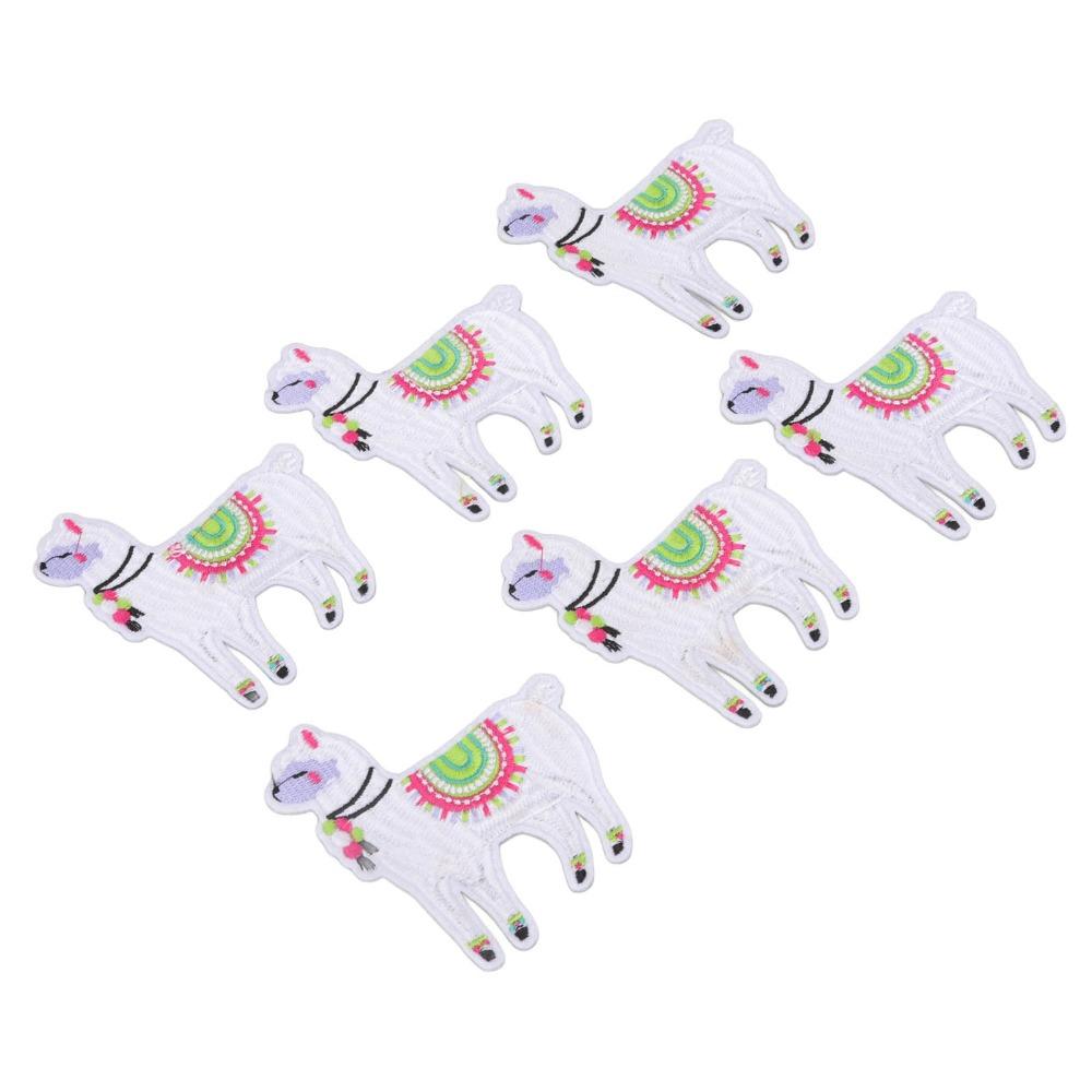 6pcs DIY Embroidery Sew On Patches Washable Embroidered Patches Cute Iron On Patches For Bags