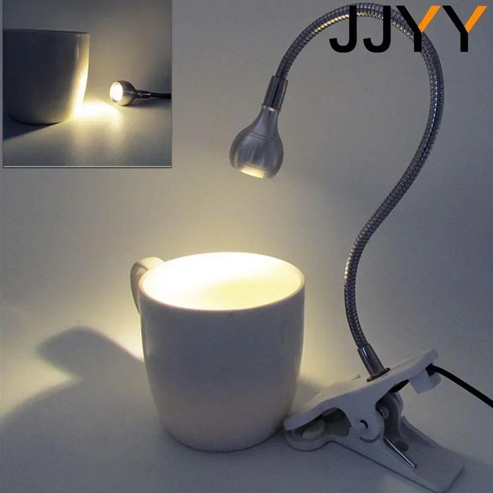 Flexible USB LED Desk Lamp 3W Adjustable Clip Light for Reading Home Office Gift Creative Task Lighting