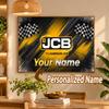 Custom Name JCB 5D Diamond Painting Personalized Full Drill Diamond Art Kit Gift