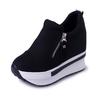 Fashion Women Wedges Ankle Boots Platform Thick Bottom Shoes Slip on Zipper Fashion Casual Female Sneakers Shoes Zapatos De Mujer