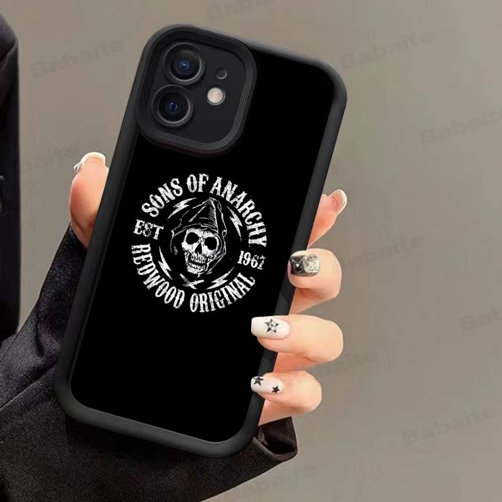 Custodia per Telefono TV Sons Of A-Anarchy per iPhone 17 16 15 14 13 11 12 Pro Max Plus Cover Posteriore Protettiva