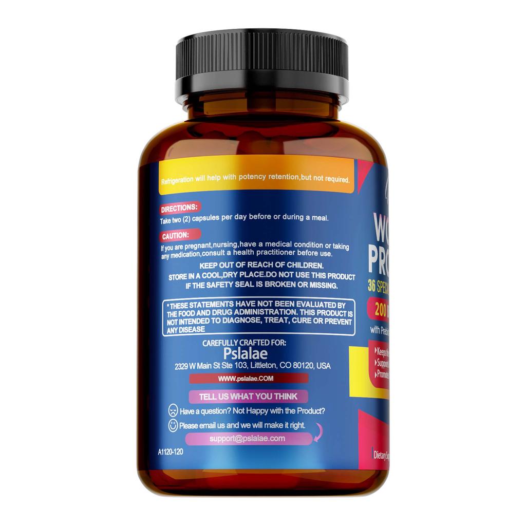 Women's Probiotic Capsules Provide 200 Billion CFU, Containing Prebiotics and Strains To Support Urinary Tract Health and Promote Digestion.