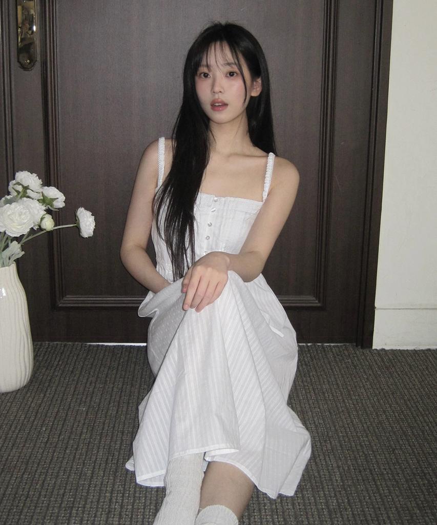 Lettedeupollin 023A Pure Sand Sleeveless Dress