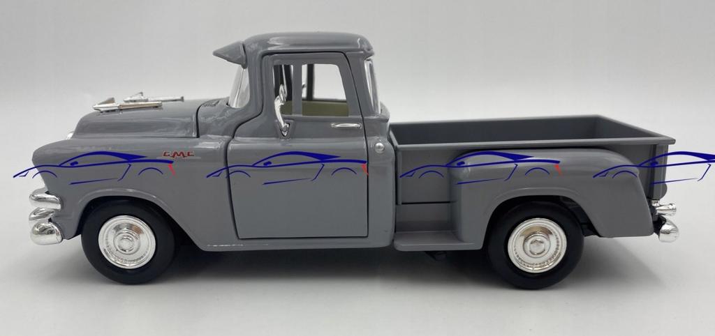 1955 Gmc Blue Chip Pick-Up Gray 1:24 Motormax 79382
