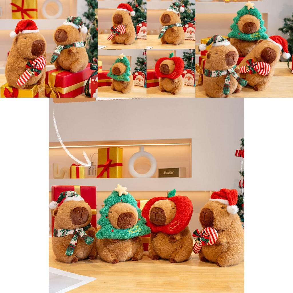Adorable Christmas Series Capybara Plush Toy For Kids Featuring Soft Pp Cotton Filling And Cute Designs