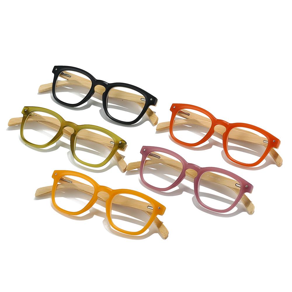 3341 Wood Grain Anti-Blue Light Glasses, Men's & Women's Stylish Japanese-Korean Square Frame, High-Definition Readers.