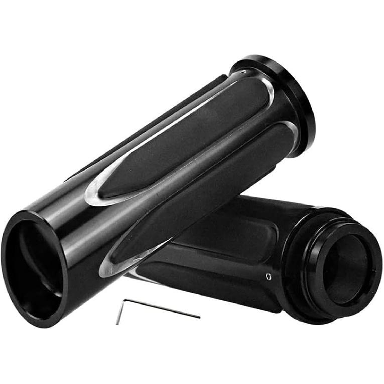 HDBUBALUS 1" Electronic Throttle Defiance Handlebar Grips 25mm Hand Grips Fit for Harley Touring Street Glide Road King Road Glide Electra Glide
