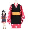 Kimetsu Slayer Demon No Yaiba Makomo Cosplay Kostyme Kvinner Kimono Drakt Kåper