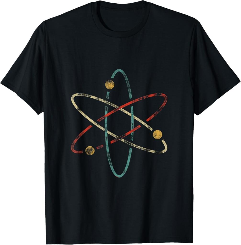 Graphic Birthday Gift Atom Retro Style Science TShirt Cotton Men Clothing Streetwear Graphic T Shirts Anime Tshirt Ropa Hombre