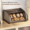 Bread Storage Container Roll Top Storage Keeper Small Items Organizer For Small Items Muffins Bakery Bread Kitchen Countertop