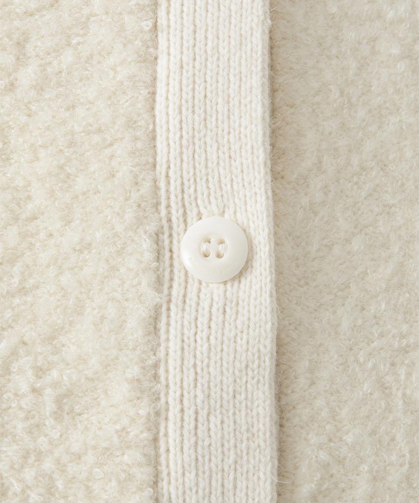 Sseomweeobeoteo Rima Boucle V-Neck Cardigan - Ivory