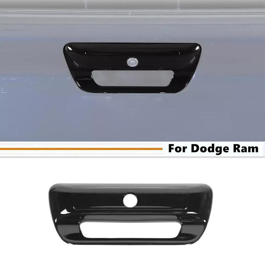 For 19-2024 Dodge Ram 3500/2500/1500 Gloss Black Tailgate Door Handle Cover Trim