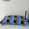 Solid Color Striped Pure Cotton Pillowcase (Single Piece)