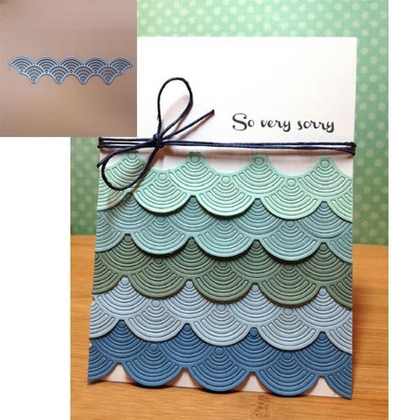 Metalen Stansvormen Golvende Kant Stencils voor DIY Scrapbooking/fotoalbum Decoratieve Embossing DIY Papieren Kaarten