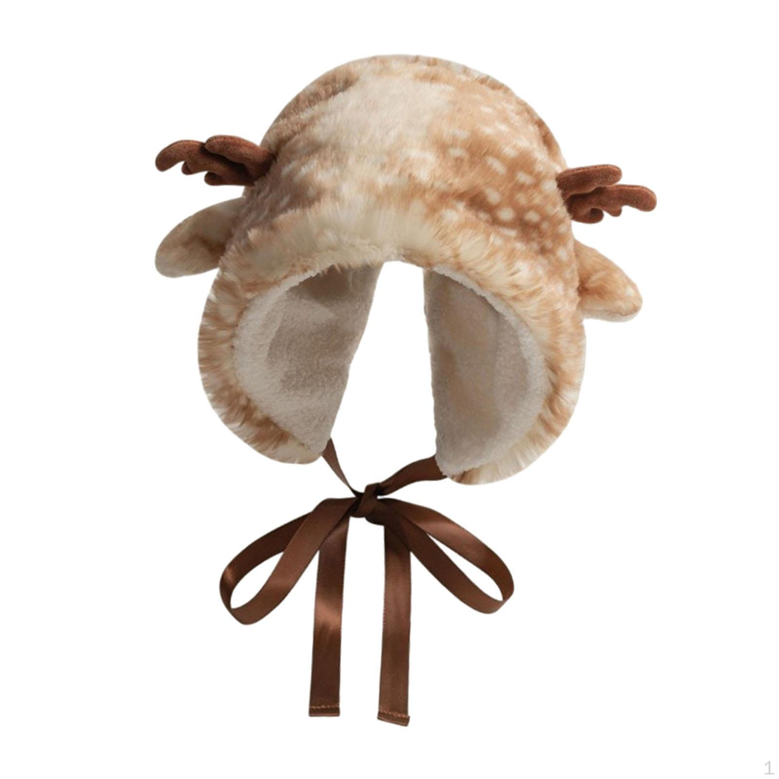 

Рождественская шапка, аксессуары для костюма, удобный зимний плюшевый головной убор из рогов лося для катания на коньках