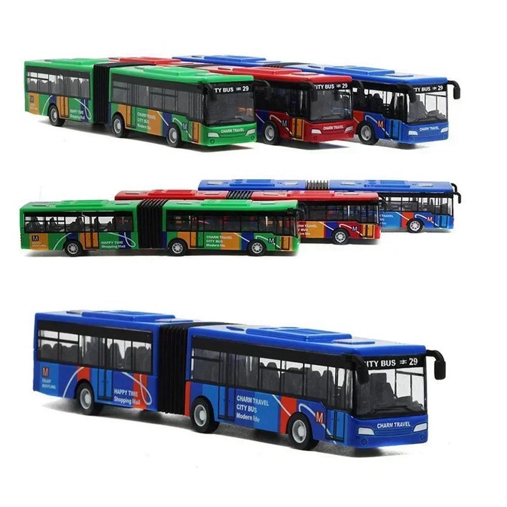 1/64 Diecast Alloy City Bus Pull Back Cars Kinderspielzeugauto Trägheitsfahrzeugmodell Spielzeug Lernspielzeug für Kinder Geschenk Jungen Spielzeug