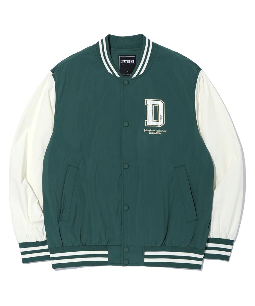 Distn9Ne Retroflow Nylon Varsity Jumper Green (Lo2Ju212-045)