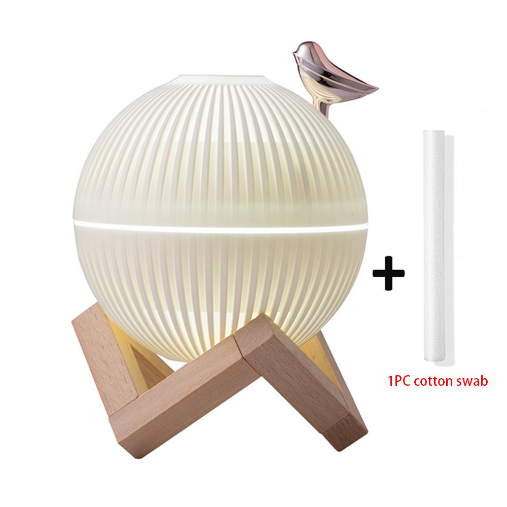 

Увлажнитель воздуха 330 мл с ночником, USB ультразвуковой увлажнитель воздуха с холодным туманом с деревянной подставкой, настольный увлажнитель воздуха, подходящий белый
